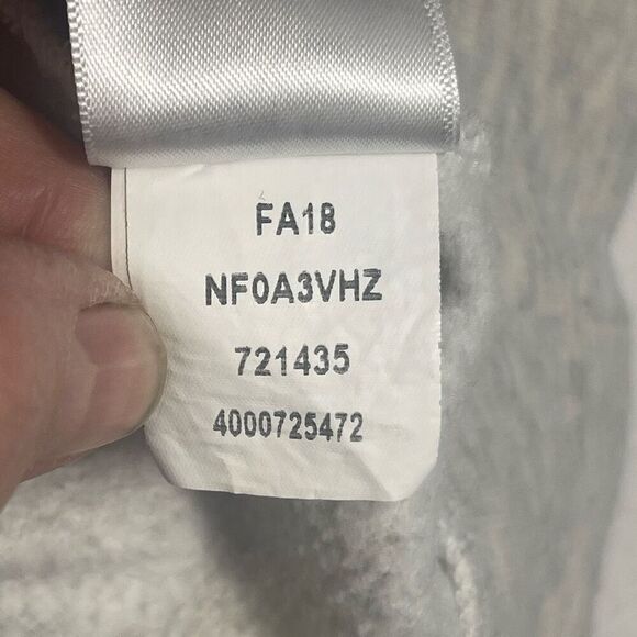 The North Face Gray Pink Heather Fleece Regular Fit Drawstring Hoodie Medium - Picture 6 of 7